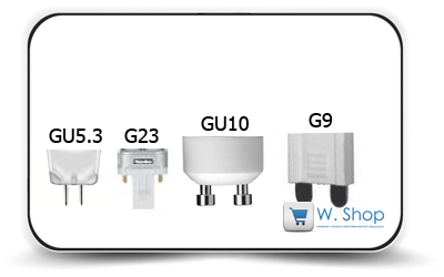 описание цоколь g9 gu5.3 gu10 g23