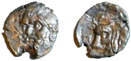 Пантикапей. Дихалк. AЕ. III в. до н.э. Редкая.