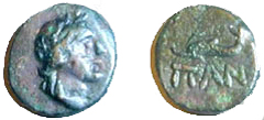 Пантикапей. Дихалк. AЕ. III в. до н.э.